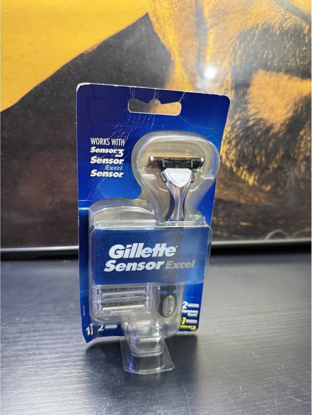 Gillette Sensor Excel Razor Handle + 3 Cartridges